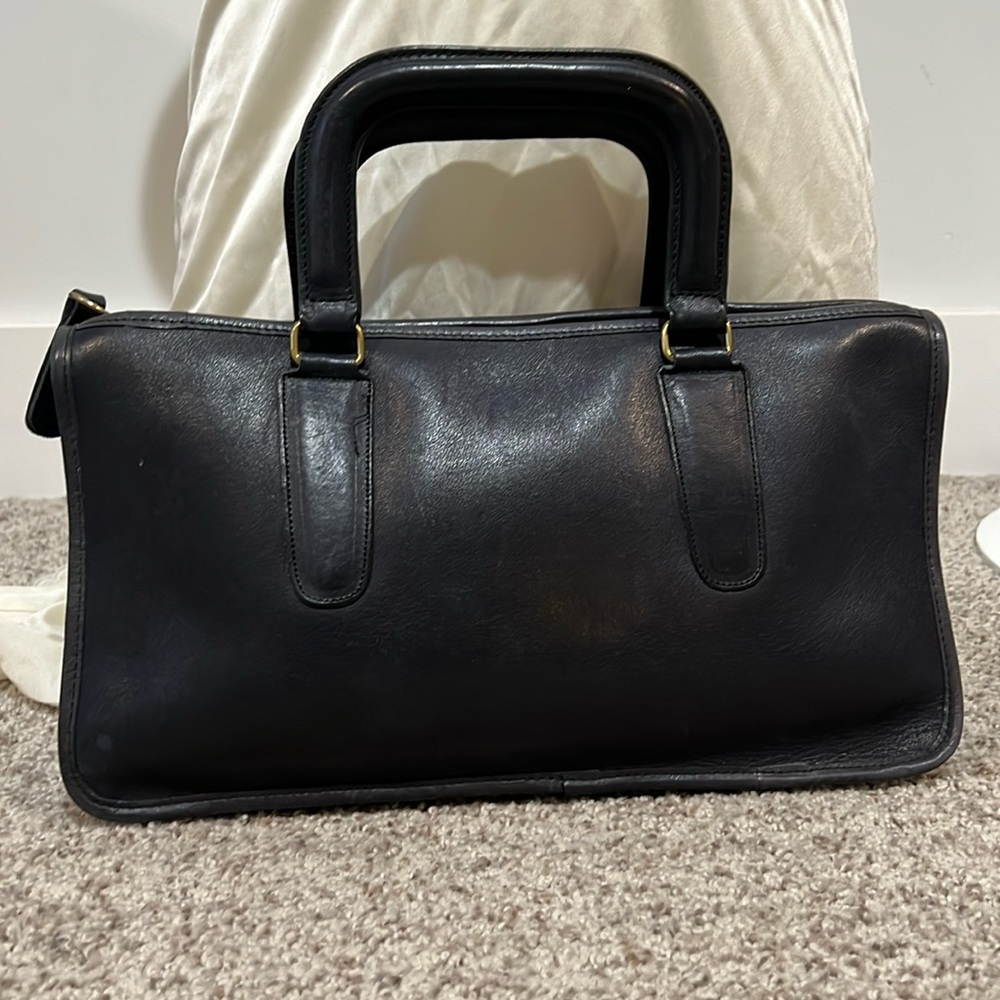 Vintage Coach Leather Slim Satchel compact, Made in NYC